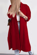 Kelsidress Open Front Side Split Solid Long Cardigans