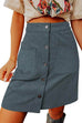Kelsidress High Waist Button Down Corduroy Skirts with Pockets