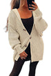 Kelsidress V Neck Buttons Chunky Sweater Cardigans