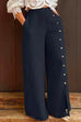 Kelsidress High Waist Buttons Slit Wide Leg Pants