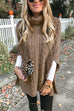 Kelsidress Turtleneck Cable Knit Cloak Sweater