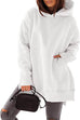 Kelsidress Crewneck Long Sleeve Hoodied Sweatshirt with Pocket