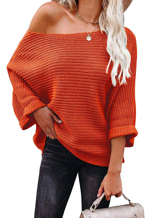 Kelsidress Autumn Feel Batwing Sleeve Knit Sweater