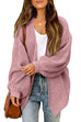 Kelsidress Open Front Lantern Sleeve Knit Cardigans