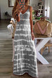 Kelsidress V-Ausschnitt, ärmelloses Swing-Kleid mit Wellenmuster