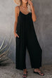 Kelsidress Scoop Neck Pockets Baggy Cami Jumpsuit mit weitem Bein