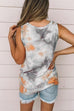 Kelsidress Crewneck Tie Dye Twist Knot Sleeveless Top