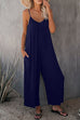 Kelsidress Scoop Neck Pockets Baggy Cami Jumpsuit mit weitem Bein