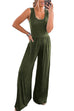 Kelsidress Solider Overall mit U-Ausschnitt, hoher Taille und weitem Bein