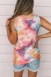 Kelsidress Crewneck Tie Dye Twist Knot Sleeveless Top