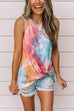 Kelsidress Crewneck Tie Dye Twist Knot Ärmelloses Top