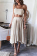 Kelsidress Cami-Crop-Top mit Bindeschulter und Swing-Rock im Set