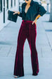 Kelsidress Chicest High Rise Bell Bottom Velvet Pants